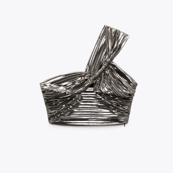 Zara asymmetrical metallic top - Picture 6 of 11